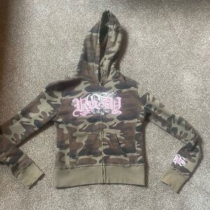 Roxy Brown Camo Kids Hoodie